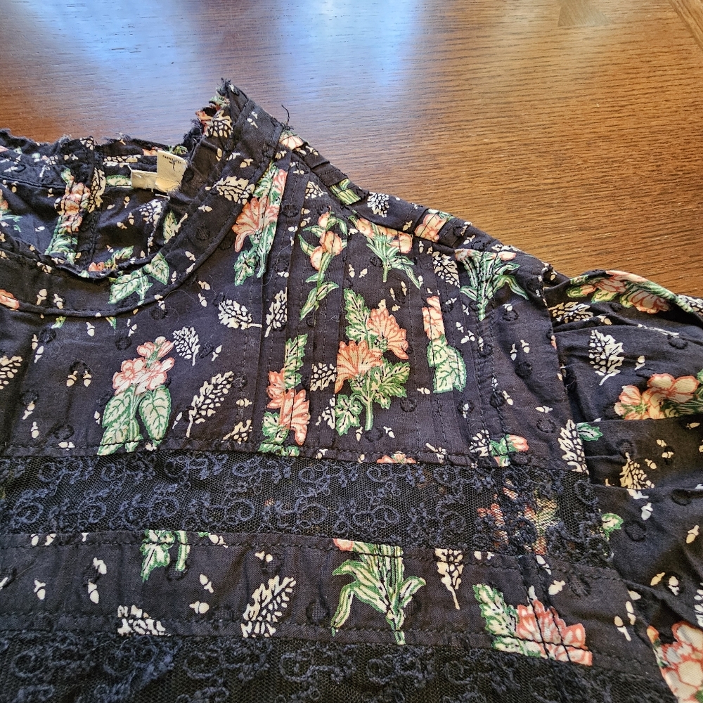 Pilcro Long-Sleeve Mock-Neck Swing Mini Dress Anthropologie 1X - Picture 11 of 16